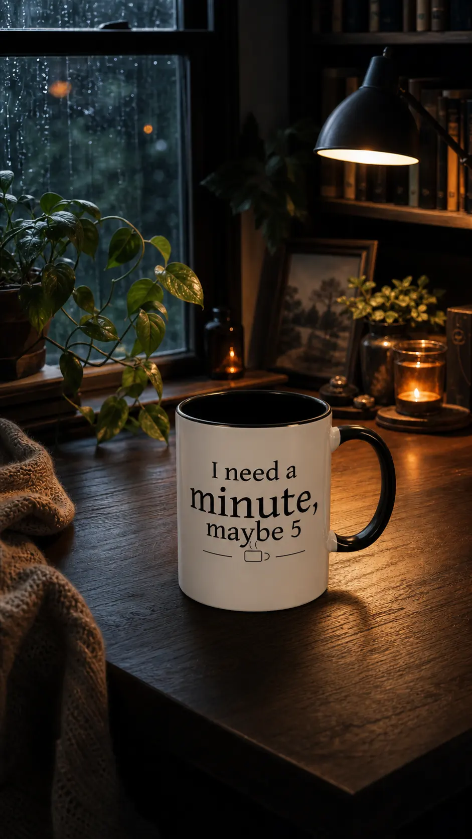 Botanical coffee cup mockup