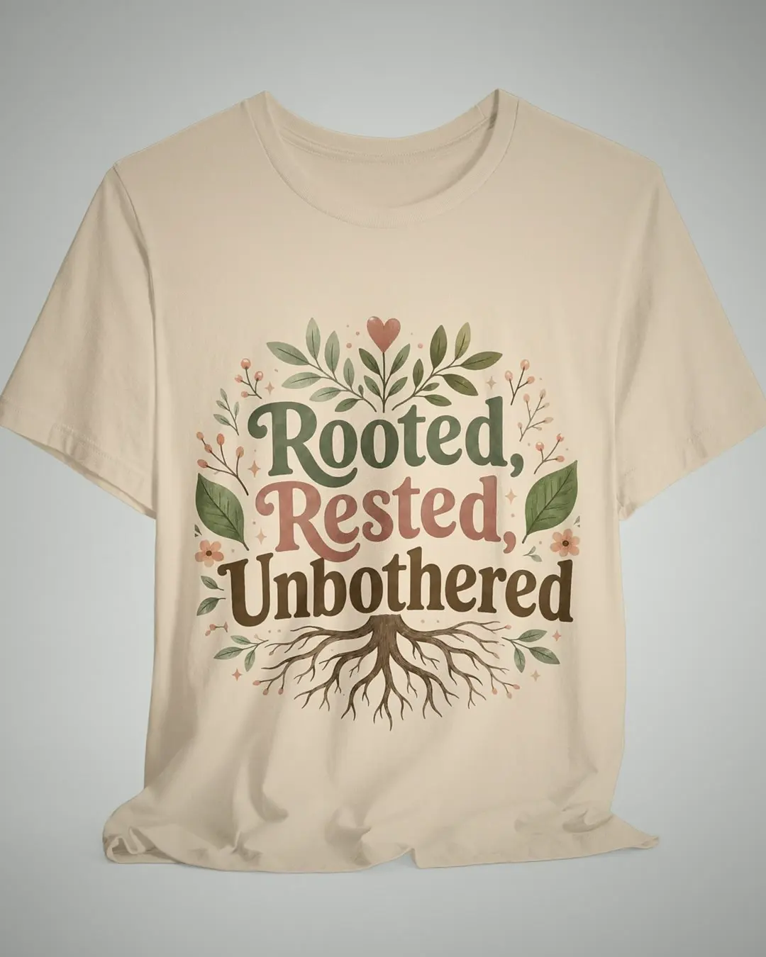 Rooted botanical HSP T-shirt mockup