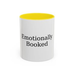 Accent Coffee Mug - "Emotionally Booked" Literary Coffee Mug for Readers & Book Lovers