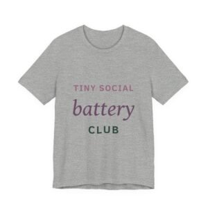 Tiny Social Battery Club T‑Shirt — Introvert Recharge Graphic Tee
