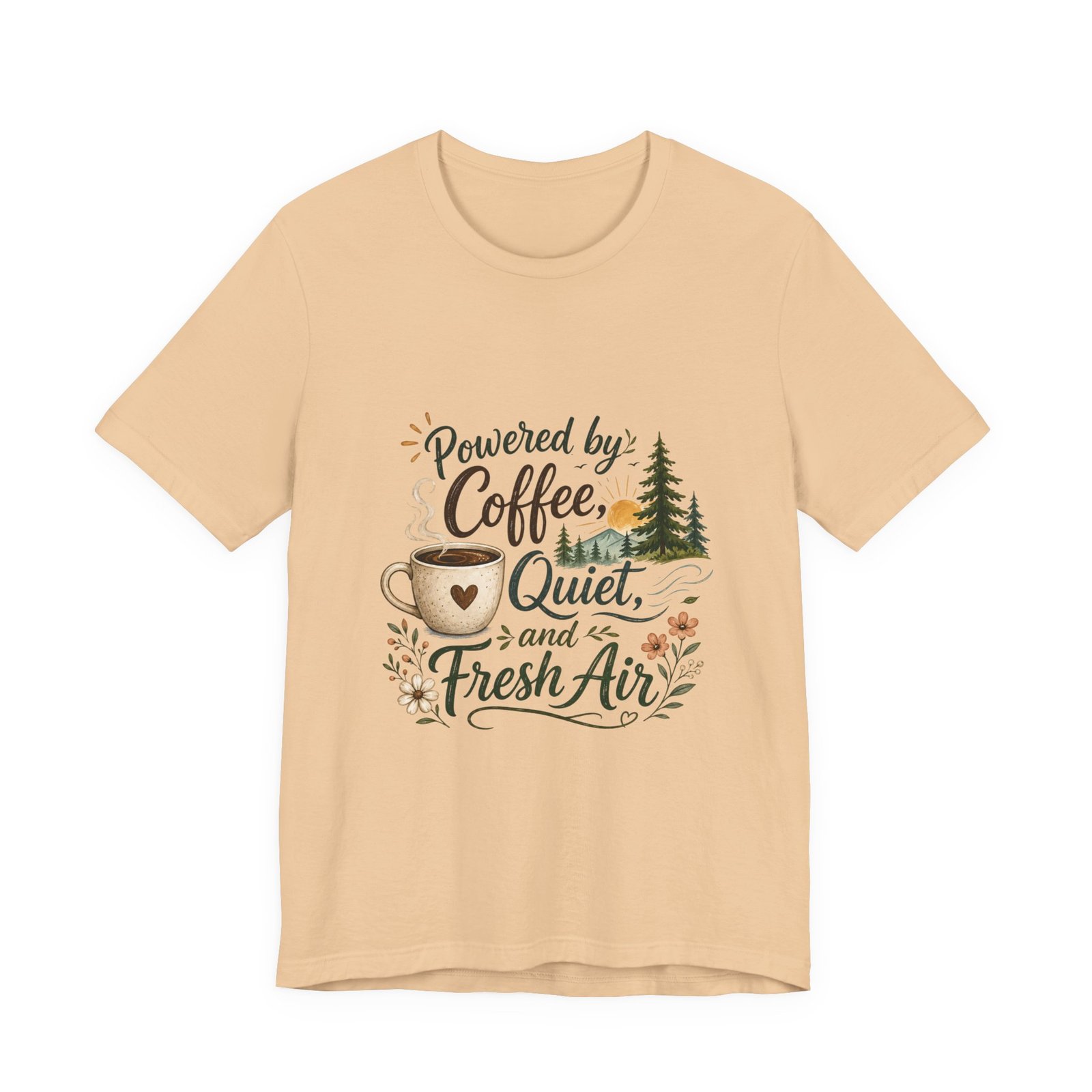 Powered by Coffee, Quiet, and Fresh Air T-Shirt - Image 9