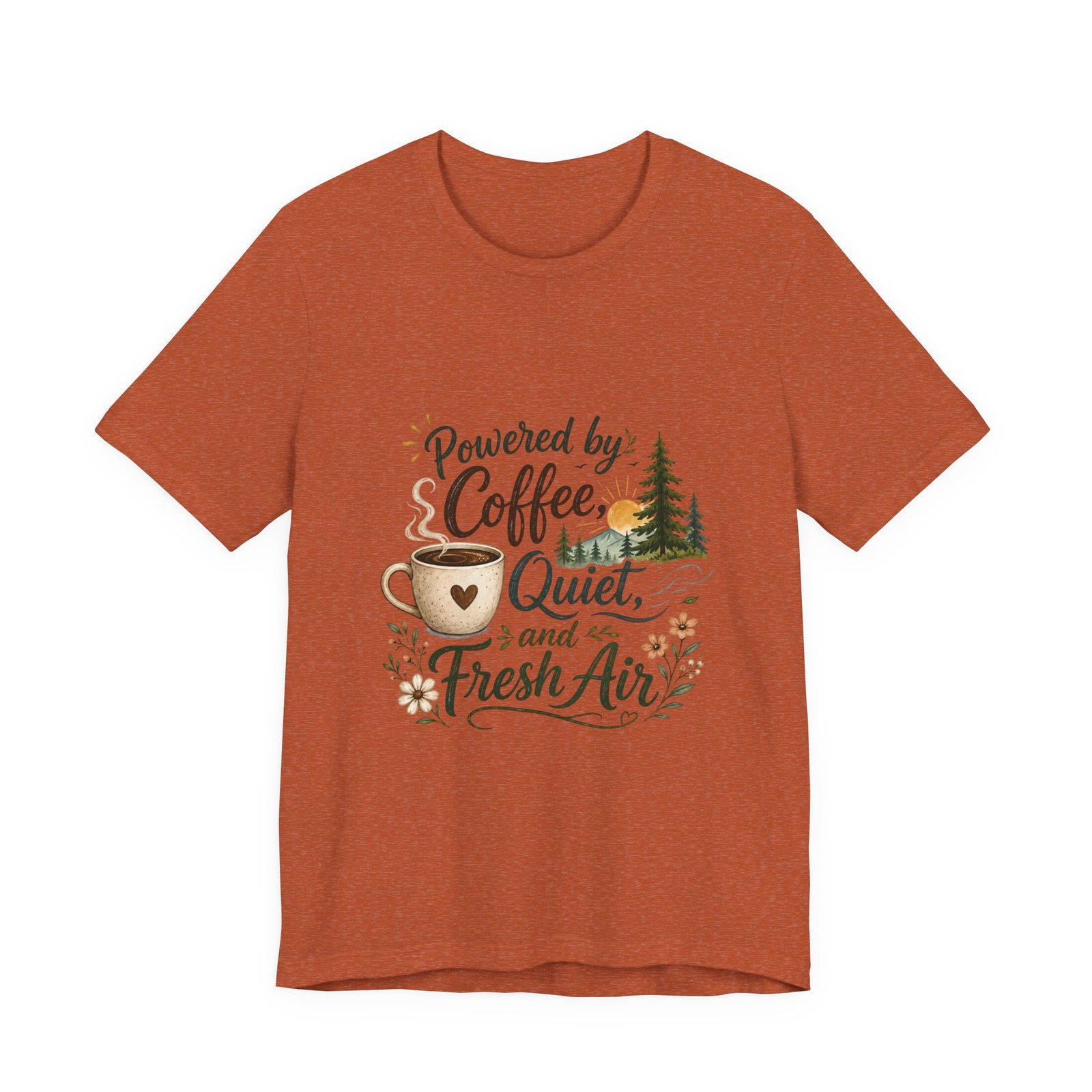 Powered by Coffee, Quiet, and Fresh Air T-Shirt - Image 19