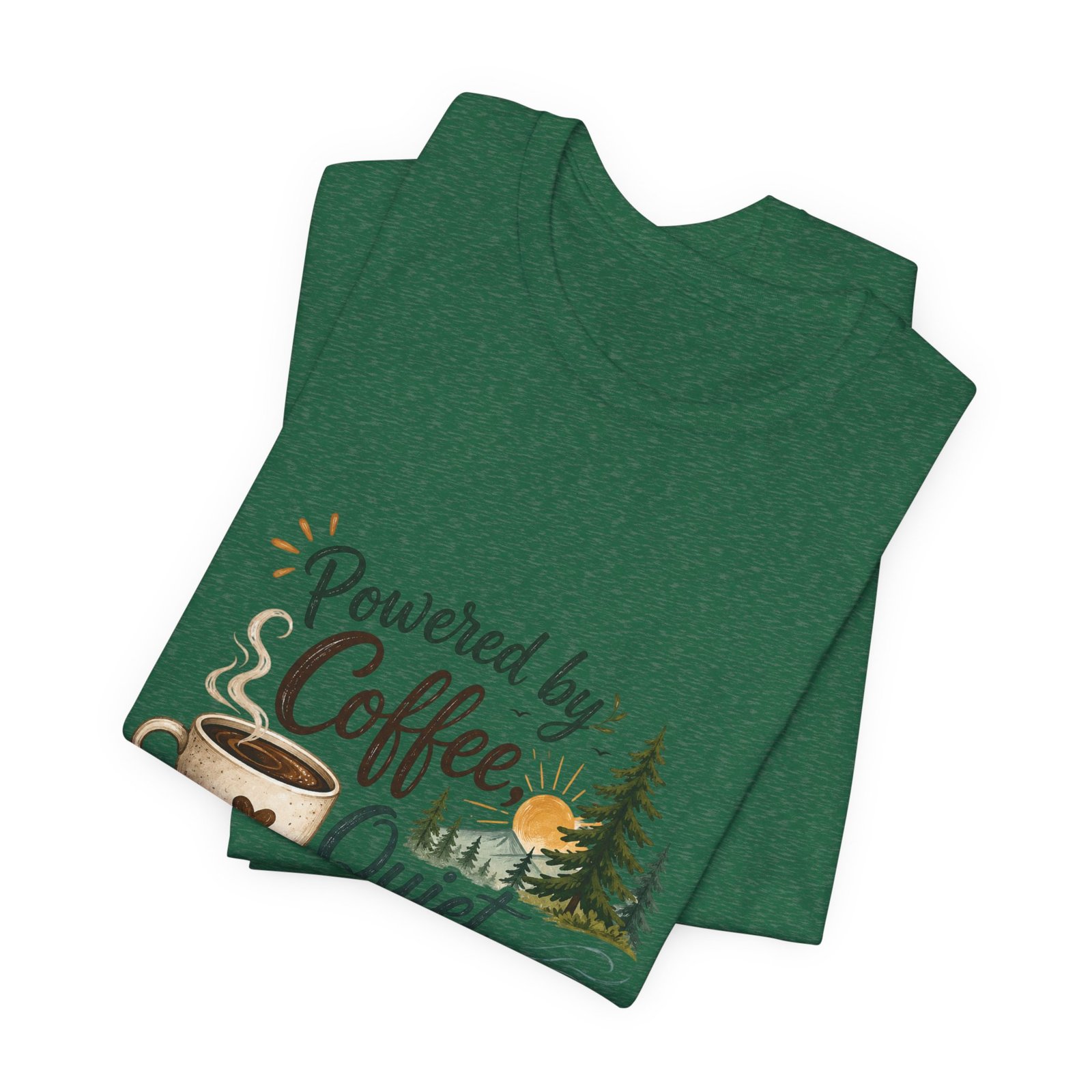 Powered by Coffee, Quiet, and Fresh Air T-Shirt - Image 12