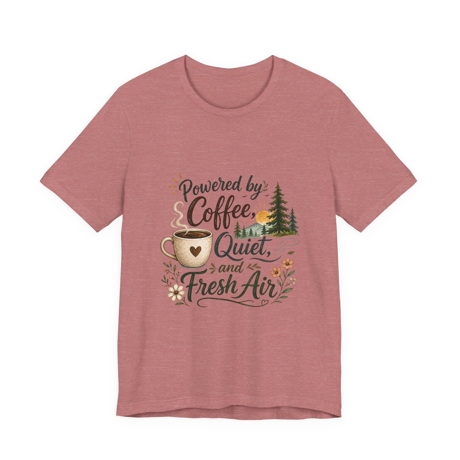 Powered by Coffee, Quiet, and Fresh Air T-Shirt - Image 7