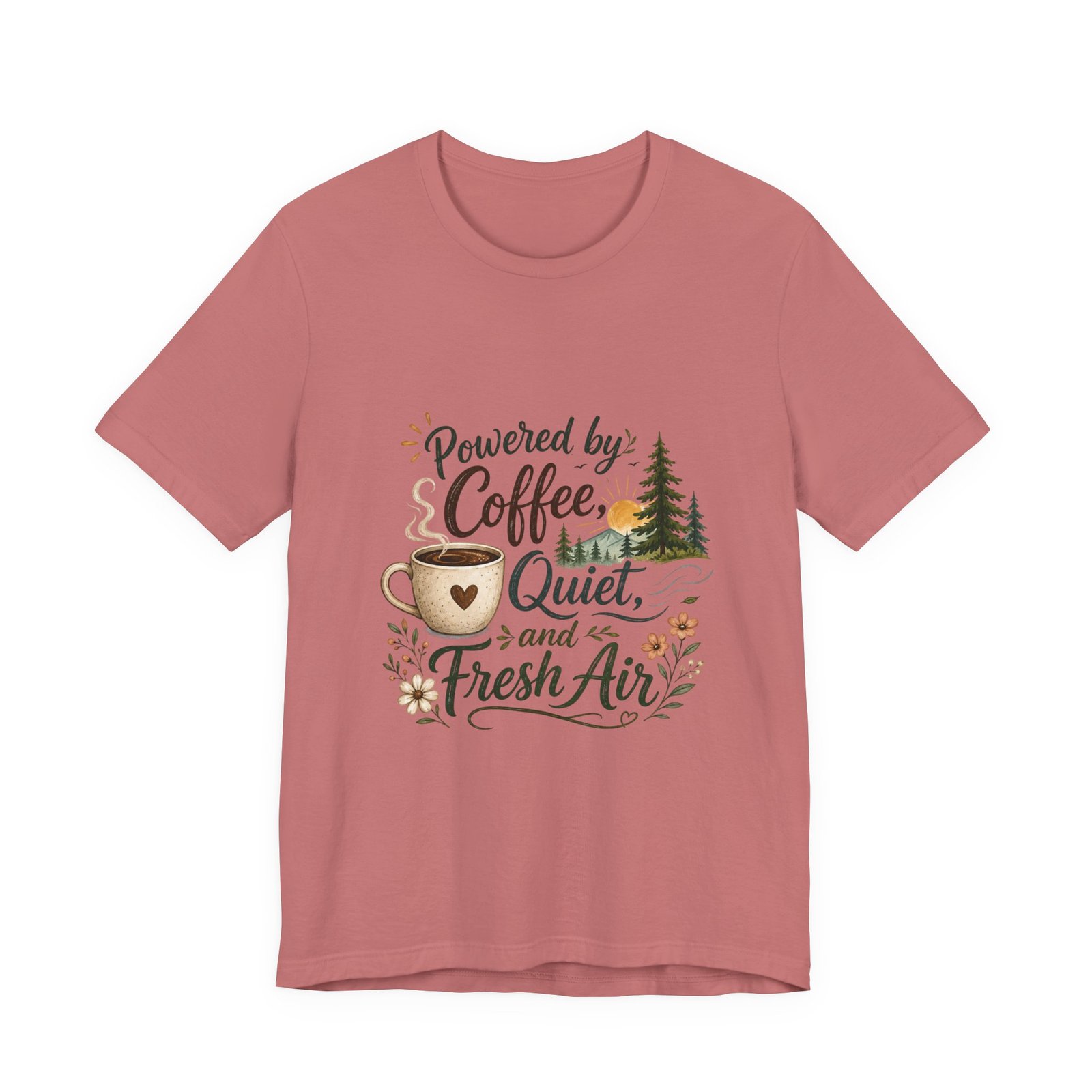 Powered by Coffee, Quiet, and Fresh Air T-Shirt - Image 15